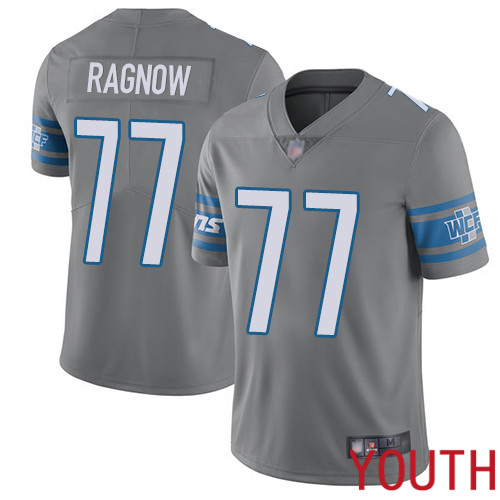 Detroit Lions Limited Steel Youth Frank Ragnow Jersey NFL Football 77 Rush Vapor Untouchable